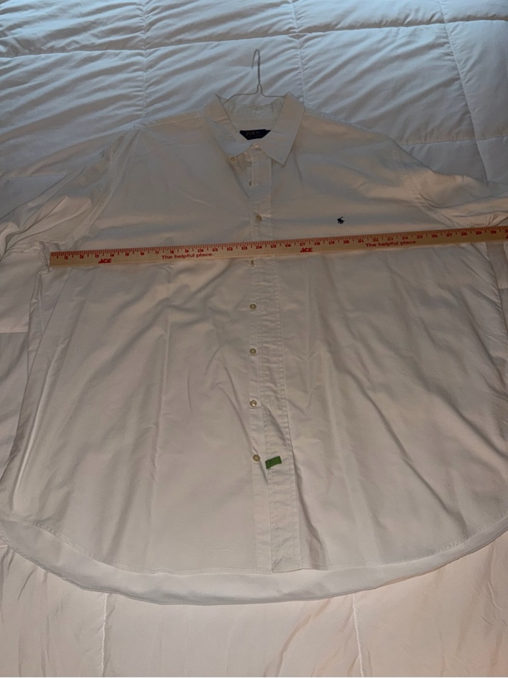 Polo by Ralph Lauren White Long-Sleeve Button-Down Shirt 2XB - Picture 4 of 5